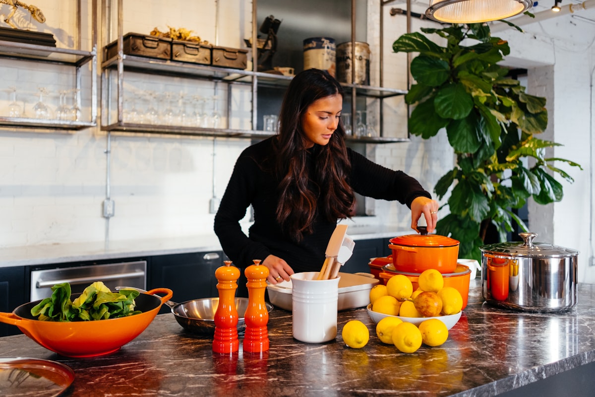 Fresh colorful vegetables and plant-based ingredients prepared for cooking